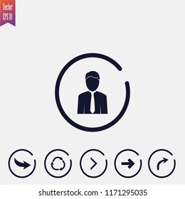 user vector icon. businessman icon vector