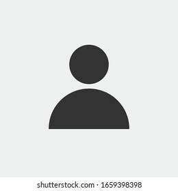 Signo de ilustración de icono de vector de usuario