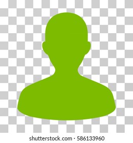 User vector icon. Illustration style is flat iconic eco green symbol on a transparent background.