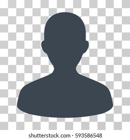 User vector icon. Illustration style is flat iconic smooth blue symbol on a transparent background.