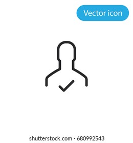User vector icon, illustration symbol