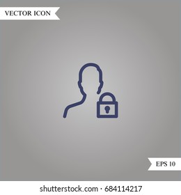 User vector icon, illustration symbol