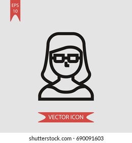 User vector icon, illustration symbol