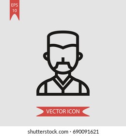 User vector icon, illustration symbol