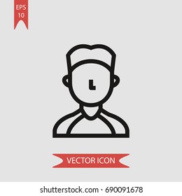 User vector icon, illustration symbol
