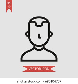 User vector icon, illustration symbol