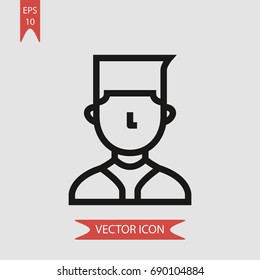 User vector icon, illustration symbol