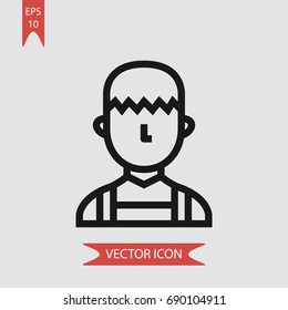 User vector icon, illustration symbol