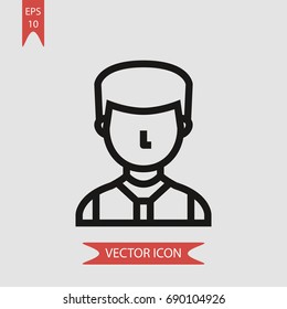 User vector icon, illustration symbol