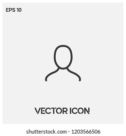 User vector icon illustration.Flat avatar icon vector.Ui/Ux.Light background.Premium quality.