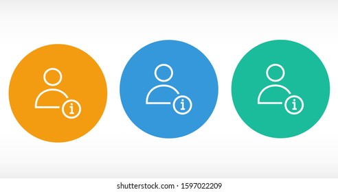 User vector icon informatsiya line information. Profile user icon illustration. informatsiya line Person icon symbol web illustration. 
 informatsiya line People icon on background.  