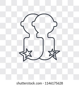 User vector icon isolated on transparent background, User logo concept