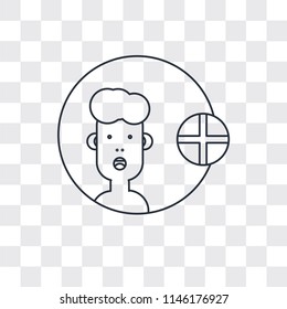 User vector icon isolated on transparent background, User logo concept