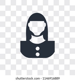 User vector icon isolated on transparent background, User logo concept