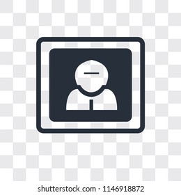 User vector icon isolated on transparent background, User logo concept