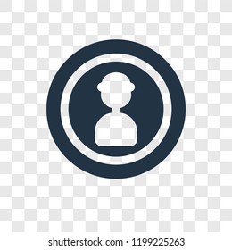 User vector icon isolated on transparent background, User transparency logo concept