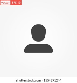 User vector icon in modern style for web site and mobile app. EPS 10