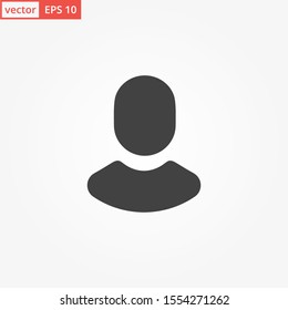 User vector icon in modern style for web site and mobile app. EPS 10