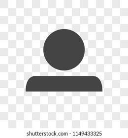 User vector icon on transparent background, User icon