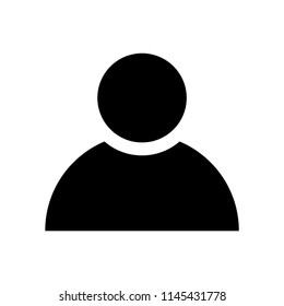 User vector icon on a white background