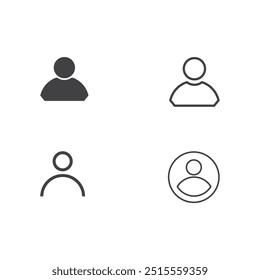 User vector icon on white background