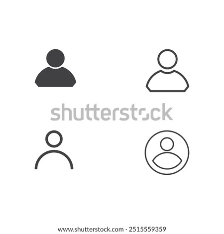 User vector icon on white background