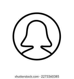 User Vector Icon, Outline style, isolated on white Background.