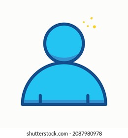 user vector icon, person, avatar symbol. Modern,simple flat vector illustration for web site or mobile app