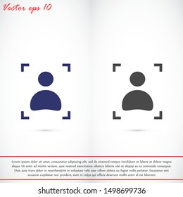 User vector icon. Profile user icon illustration. Person icon symbol web illustration. People icon on background.  