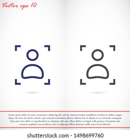 User vector icon. Profile user icon illustration. Person icon symbol web illustration. People icon on background.  