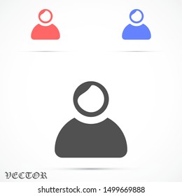 User vector icon. Profile user icon illustration. Person icon symbol web illustration. People icon on background.  