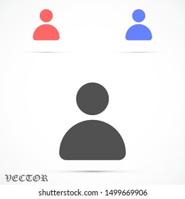 User vector icon. Profile user icon illustration. Person icon symbol web illustration. People icon on background.  