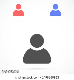 User vector icon. Profile user icon illustration. Person icon symbol web illustration. People icon on background.  