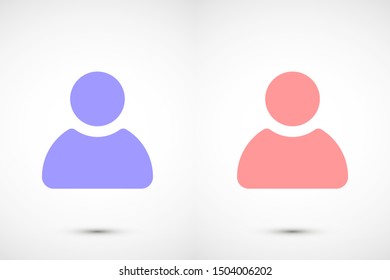 User vector icon. Profile user icon illustration. Person icon symbol web illustration. People icon on background.