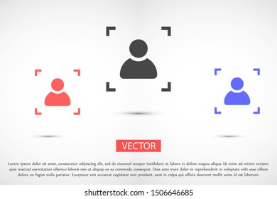 User vector icon. Profile user icon illustration. Person icon symbol web illustration. People icon on background.