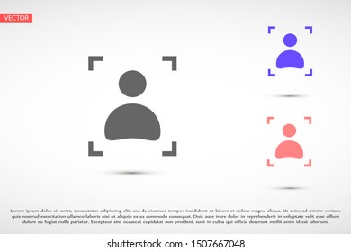 User vector icon. Profile user icon illustration. Person icon symbol web illustration. People icon on background.