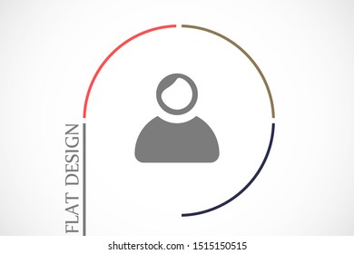 User vector icon. Profile user icon illustration. Person icon symbol web illustration. People icon on background.
