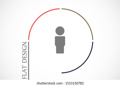 User vector icon. Profile user icon illustration. Person icon symbol web illustration. People icon on background.