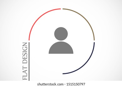 User vector icon. Profile user icon illustration. Person icon symbol web illustration. People icon on background.