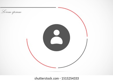 User vector icon. Profile user icon illustration. Person icon symbol web illustration. People icon on background.