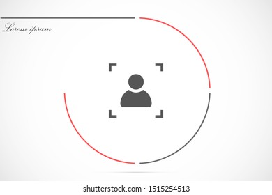 User vector icon. Profile user icon illustration. Person icon symbol web illustration. People icon on background.
