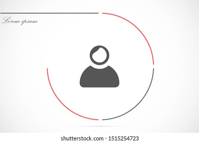 User vector icon. Profile user icon illustration. Person icon symbol web illustration. People icon on background.
