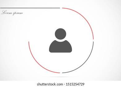 User vector icon. Profile user icon illustration. Person icon symbol web illustration. People icon on background.