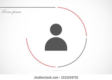 User vector icon. Profile user icon illustration. Person icon symbol web illustration. People icon on background.