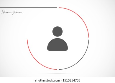 User vector icon. Profile user icon illustration. Person icon symbol web illustration. People icon on background.