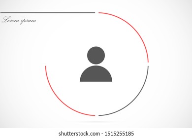 User vector icon. Profile user icon illustration. Person icon symbol web illustration. People icon on background.