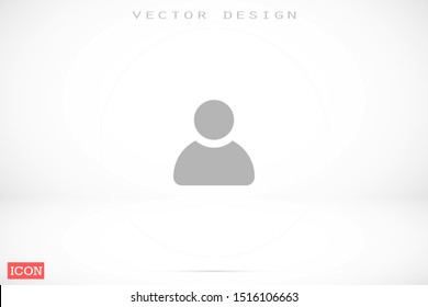 User vector icon. Profile user icon illustration. Person icon symbol web illustration. People icon on background.
