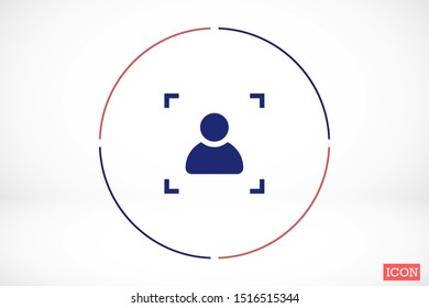 User vector icon. Profile user icon illustration. Person icon symbol web illustration. People icon on background.