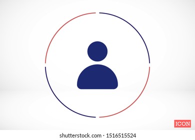 User vector icon. Profile user icon illustration. Person icon symbol web illustration. People icon on background.