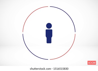 User vector icon. Profile user icon illustration. Person icon symbol web illustration. People icon on background.